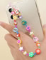 Fashion Color Geometric Colorful Polymer Clay Christmas Element Five-pointed Star Mobile Phone Chain