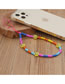 Fashion 2# Colorful Rice Beads Beaded Smiley Phone Chain