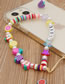 Fashion Color Colored Soft Pottery Fruit Beaded Alphabet Beads Phone Strap