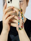 Fashion Color Beaded Eyes Phone Strap With Rice Beads