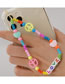 Fashion Color Rice Beads Beaded Love Alphabet Beads Mobile Phone Chain
