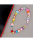 Fashion Color Acrylic Symphony Beads Beaded Pentagram Alphabet Beads Mobile Phone Chain