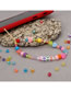 Fashion Color Acrylic Symphony Beads Beaded Pentagram Alphabet Beads Mobile Phone Chain