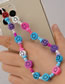 Fashion Color Colorful Soft Ceramic Rice Beads Beaded Smiley Phone Chain