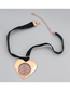 Fashion Gold Alloy Hollow Heart Velvet Necklace