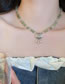 Fashion Necklace-green Crystal Agate Beads Ping An Necklace