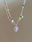 Fashion Necklace-color Mijizhu Splicing Chain Inlaid Diamond Love Necklace
