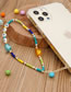 Fashion 2# Rice Beads Beaded Alphabet Beads Phone Strap