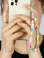Fashion 4# Colorful Beads Alphabet Beads Smiley Phone Chain