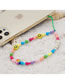 Fashion 4# Colorful Beads Alphabet Beads Smiley Phone Chain
