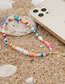 Fashion Color Resin Colorful Beads Square Letter Eyes Phone Chain