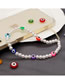 Fashion 4# Laser Heart Smiley Face Pearl Beaded Mobile Phone Chain