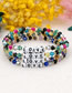 Fashion 10# Crystal Alphabet Beaded Bracelet