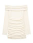 Fashion White Folding A Long -sleeved Long -sleeved Dress