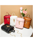 Fashion Pink Pu Diamond Large -capacity Messenger Bag