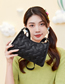 Fashion Grey Pu Love Embroidery Line Large Capacity Oblique Crossbag