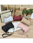 Fashion Rose Red Pu Love Embroidery Line Large Capacity Oblique Crossbag