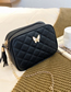 Fashion Black Ludi Embroidery Large -capacity Messenger Bag