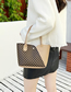 Fashion Light Brown Pu Printed Large -capacity Shoulder Bag