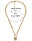 Fashion Gold Metal Geometric Small Chain Necklace