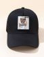 Fashion Black Polyester Pet Dog Cloth Label Baseball Cap