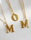 Fashion O Titanium Steel 26 Letters Pendant Necklace Necklace