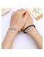Fashion Rainbow Love Magnet Pink Sangle Rope A Pair Alloy Drip Oil Rainbow Magnetic Love Bracelet Suite
