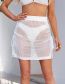 Fashion White Acrylic Hollow Knitting Tape Rope Sunscreen Skirt