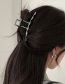 Fashion C Gun Black Metal Folds Grabbing Hair Clip