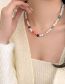 Fashion Flower Pearl Flowers Glazed Bead Necklace