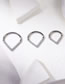 Fashion 8mm Titanium 512-silver Titanium Steel Inlaid Geometric Puncture Water Droplet -shaped Nose Rings