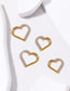 Fashion Titanium 514-gold 10mm Titanium Steel Diamond Geometric Love Ear Ring