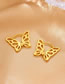Fashion Gold Pure Copper Hollow Butterfly Earr