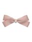 Fashion A Pink Ribbon Bow Pearl Hair Clip