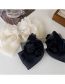 Fashion A White Three -dimensional Fabric Flowers Butterfly Knot Hair Clip