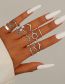 Fashion 2# Alloy Geometric Leaf Pentagram Ring Rings Suit