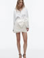 Fashion White Polyester Three -dimensional Bow Irregular Skirt