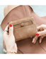 Fashion Brown Pu Multi -function Folding Wallet