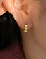 Fashion Gold Pure Copper Round Bead Flower Ear Ring (single Only)