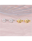 Fashion Gold Copper Inlaid Diamond Flower Ear Clip (single Only)