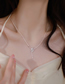 Fashion Silver Copper Inlaid Diamond Hollow Ginkgo Leaf Necklace
