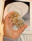 Fashion White Copper Gold -plated Dripping Oil Eye Pentagon Open Bracelet