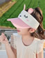 Fashion Pink Polyester Cartoon Rabbit Children's Empty Cap