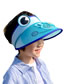 Fashion Light Blue Pc Cartoon Large Eaves Empty Top With Fan Empty Top Children's Solar Hat (charging)