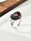 Fashion Black Love Metal Inlaid Diamond Love Open Ring