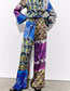 Fashion Color Woven Printing Wide -leg Trousers