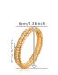 Fashion Gold Wave Pattern Spring Horizontal Stripe Open Bracelet
