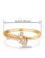 Fashion Gold Alloy Inlaid Pearl Irregular Opening Bracelet