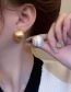 Fashion 10# Pure Copper Matte Lithium Round Earrings