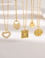 Fashion Gold 9 Titanium Steel Irregular Love Pendant Necklace